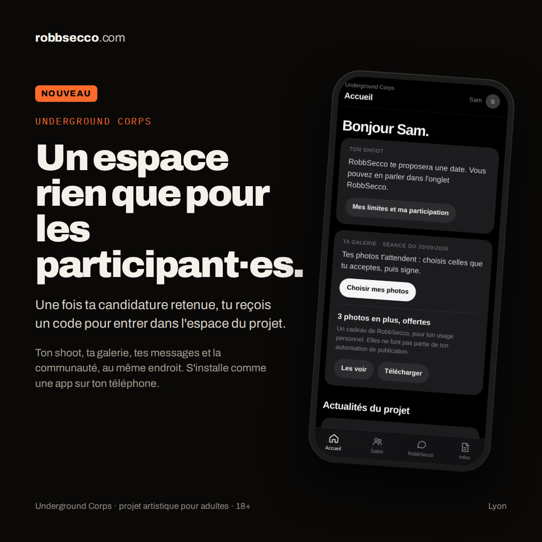 Accueil de l'espace membre Underground Corps